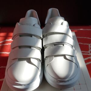 Alexander McQueen Triple Strap White Sneakers